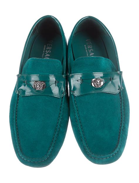 versace suede loafers.